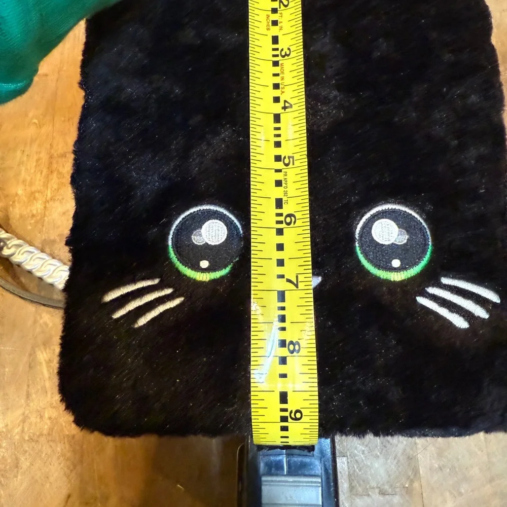 Na Na Na Surprise Black Kitty Cat Plush Fuzzy Backpack Purse Doll Bedroom Case